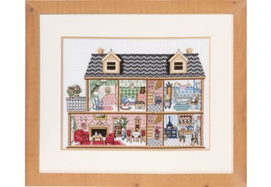  92-7435 Старовинний будиночок для ляльок. Набір для вишивання хрестом PERMIN