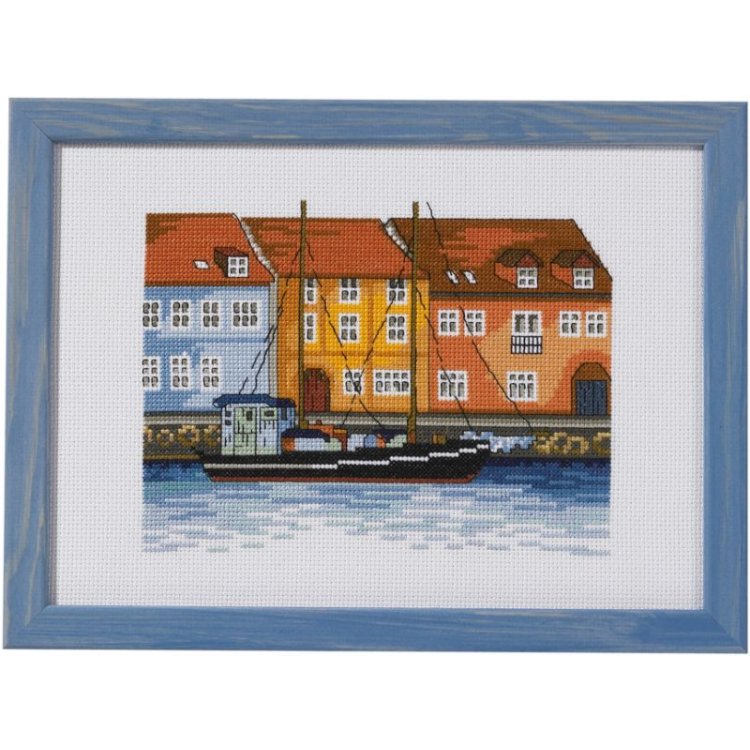 92-1168 Чорна шхуна. Набір для вишивання хрестом PERMIN - 1 92-1168 Чорна шхуна. Набір для вишивання хрестом PERMIN - 1