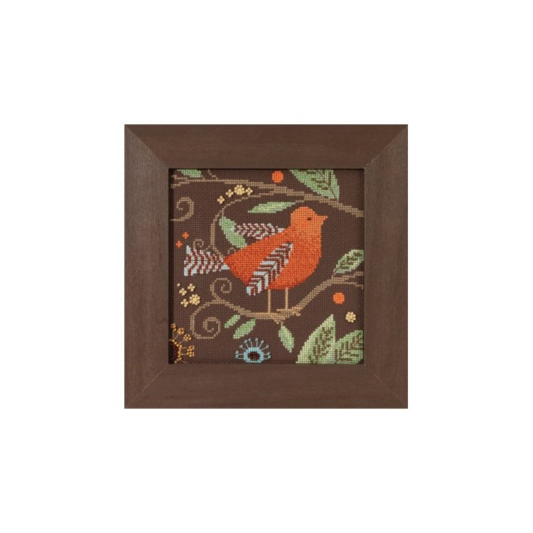 DM301813 Оранжевая птица. Набор для вышивки в смешанной технике Mill Hill - 1