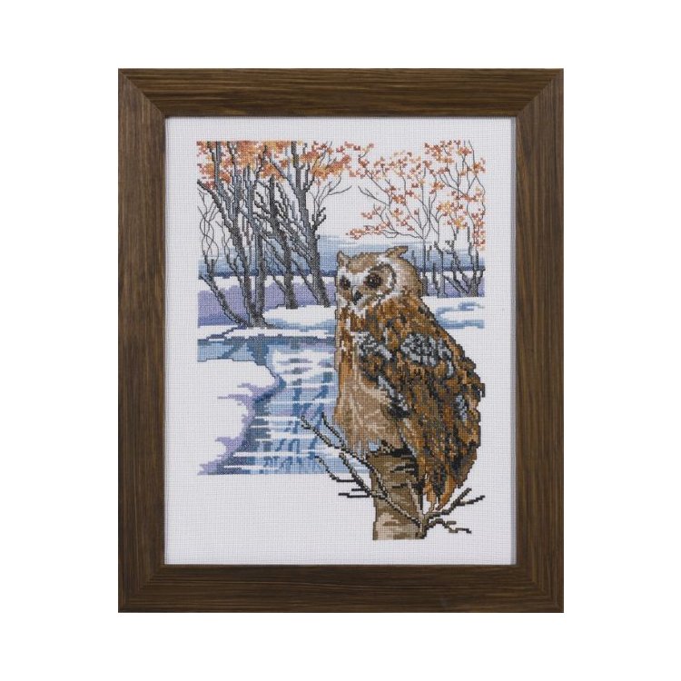 70-9317 Сова. Набор для вышивания крестом PERMIN - 1