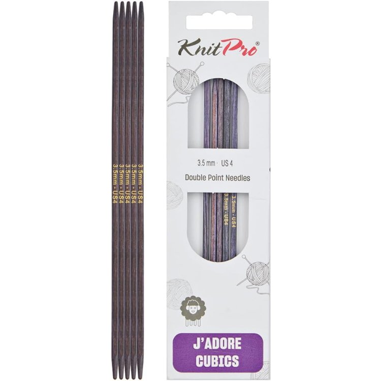 19021 Спицы носочные 3,50 мм J'adore Cubics KnitPro 20 см - 1