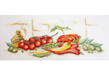  11.003.06 Помидоры, перец и оливки. Набор для вышивки крестом Марья-Искусница