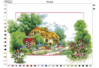  ТП-012 Пейзаж Весна. Схема для вишивки бісером (атлас) ТМ Барвиста Вишиванка