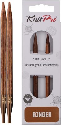 31229 Спиці з`ємні короткі Ginger KnitPro, 6.00 мм - 1 31229 Спиці з`ємні короткі Ginger KnitPro, 6.00 мм - 1