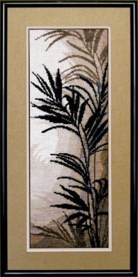 №438 Триптих Пальмовые листья Набор для вышивания крестом - 1