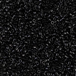 DBS-10 Бисер Miyuki Delica Beads 15/0 (натуральный черный) - 1