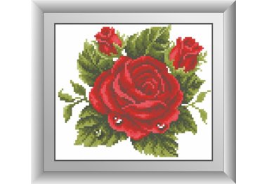 алмазна вишивка 30404 Троянда в росі. Набір для малювання камінням
