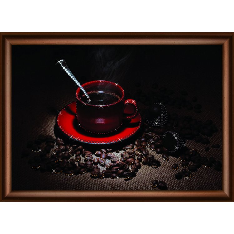 КС-1029 Кофейное наслаждение Набор картина стразами - 1