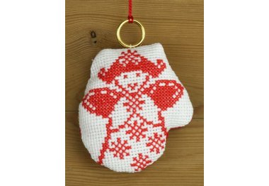  01-6258 Рукавичка з ангелом. Набір для вишивання хрестом PERMIN