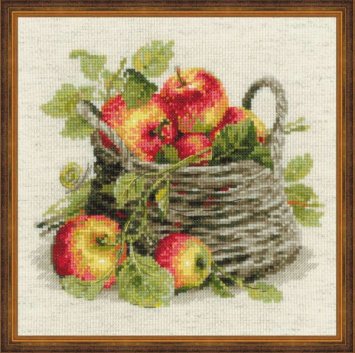 1450 Спелые яблоки. Набор для вышивки крестом Риолис - 1