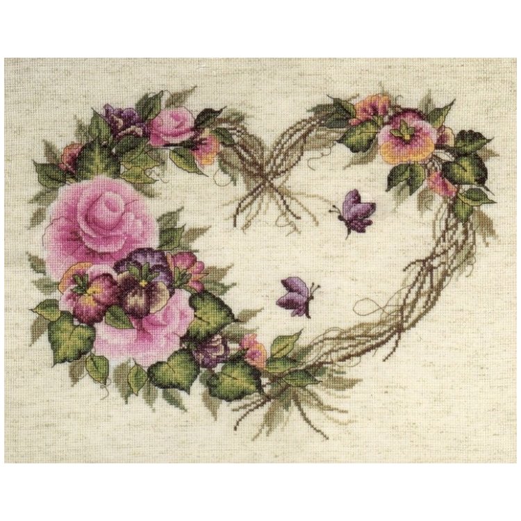 4603 Квіткове серце. Набір для вишивки хрестиком Classic Design - 1