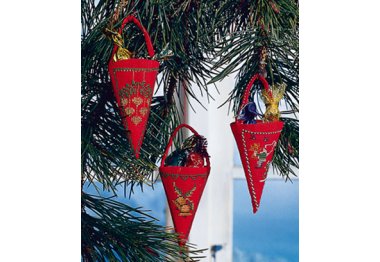  01-2259 Різдвяні мішечки. Набір для вишивання хрестом PERMIN