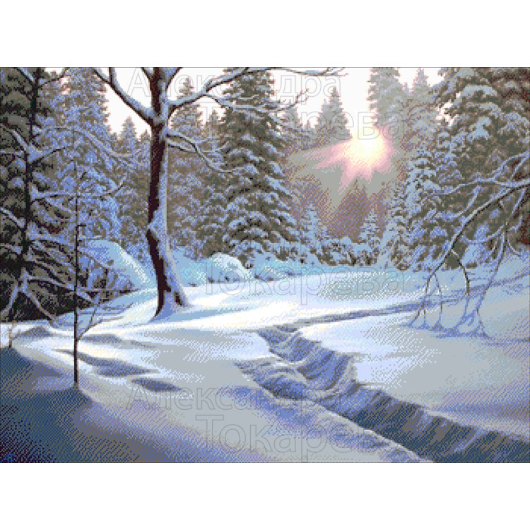 31-3072-НЗ Зимний закат. Набор для вышивания бисером ТМ Токарева А. - 1