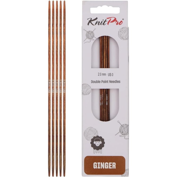 31001 Спиці шкарпеткові Ginger KnitPro, 15 см, 2.00 мм - 1
