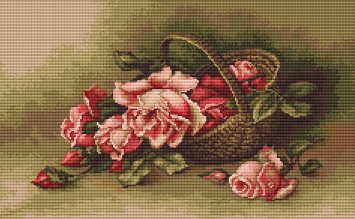 G483 Кошик з трояндами. Набір для вишивки гобеленовим стібком - 1