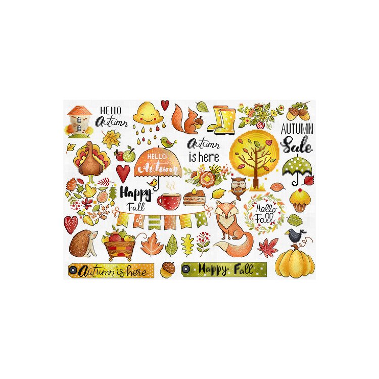 Набор для вышивки крестом L8221 Autumn Sampler. Letistitch - 1