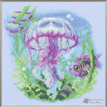 A1039 Детеныш медузы. Набор для вышивки крестиком AINE - 1