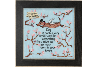 вышивка гладью CG302112 Пес – короткое слово. Набор для вышивки в смешанной технике Mill Hill