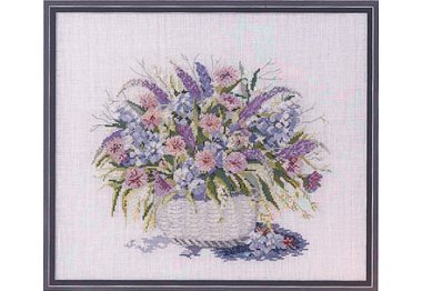  70-7008 Корзина с цветами. Набор для вышивания крестом PERMIN