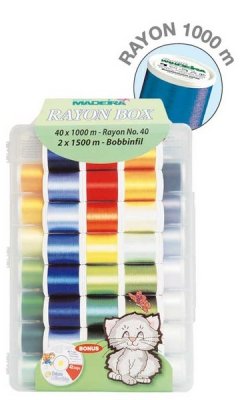 8042 Rayon 1000 м набор ниток вышивальных (40 х Rayon 1000 м, 2 х Bobbinfil 1500 м) - 2
