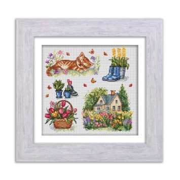 N097 Сэмплер. Весна. Набор для вышивки крестом Кольорова - 1