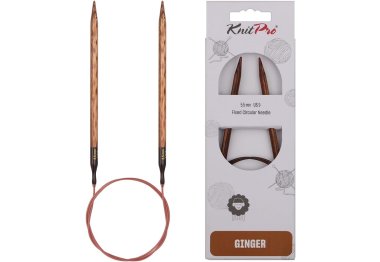 спиці для в'язання 31112 Спиці кругові Ginger KnitPro, 100 см, 5.50 мм