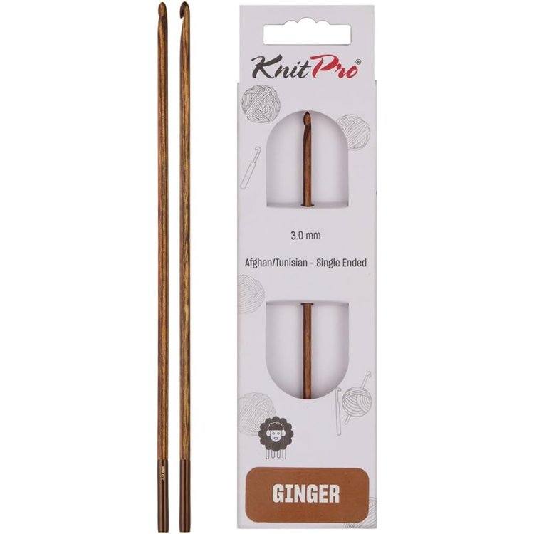 31261 Крючок односторонний тунисский съемный Ginger KnitPro, 3.00 мм - 1