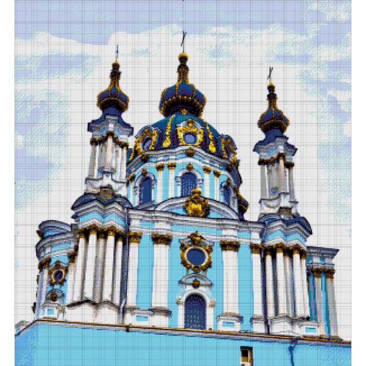 33-3300-НА Андрівська Церква. Набір для вишивання бісером ТМ Токарєва А. - 1