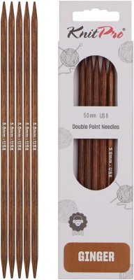 31011 Спиці шкарпеткові Ginger KnitPro, 15 см, 5.00 мм - 1 31011 Спиці шкарпеткові Ginger KnitPro, 15 см, 5.00 мм - 1