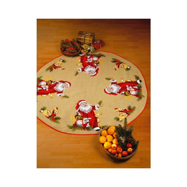 45-3255 Санта Клаус с животными. Набор для вышивания крестом PERMIN - 1 45-3255 Санта Клаус с животными. Набор для вышивания крестом PERMIN - 1