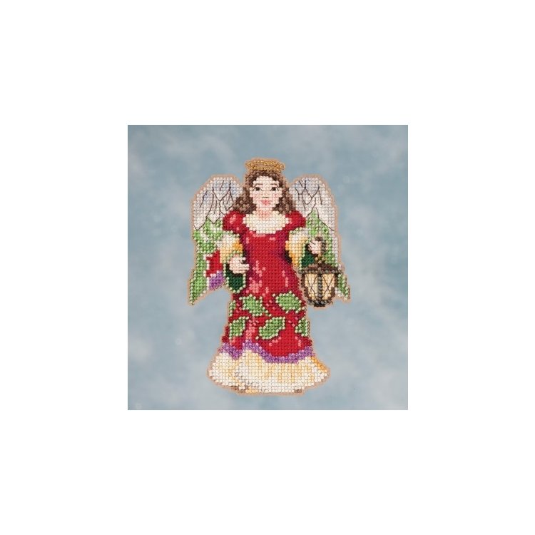 JS201612 Ангел с фонарем. Набор для вышивки в смешанной технике Mill Hill - 1
