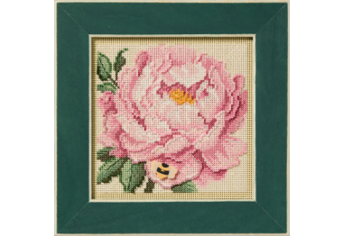 вышивка гладью MH142511 Пион. Набор для вышивки в смешанной технике Mill Hill
