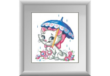  30183 Кошка под зонтиком. Набор для рисования камнями