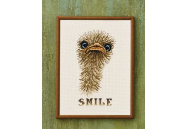  92-2198 Усміхнений страус (Smiley Ostrich. Набір для вишивання хрестом PERMIN
