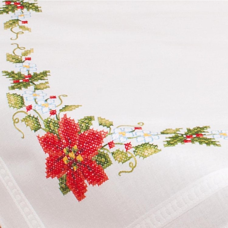 PN-0013213 Рождественские розы. Набор для вышивки скатерти крестом Vervaco - 1