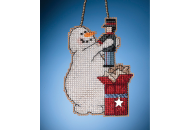 вышивка гладью MH162131 Мечты снеговика. Набор для вышивки в смешанной технике Mill Hill