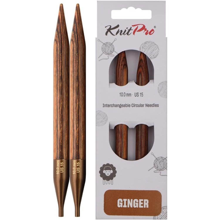 31234 Спиці з`ємні короткі Ginger KnitPro, 10.00 мм - 1