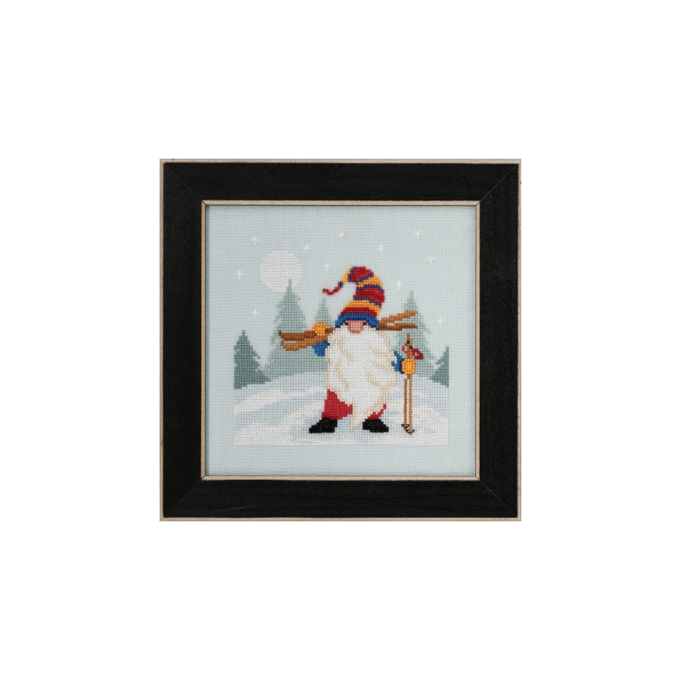 MH172011 Лыжный гном. Набор для вышивки в смешанной технике Mill Hill - 1