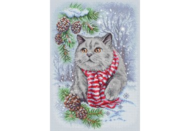  Набір для вишивки хрестиком L8997 Winter Cat. Letistitch