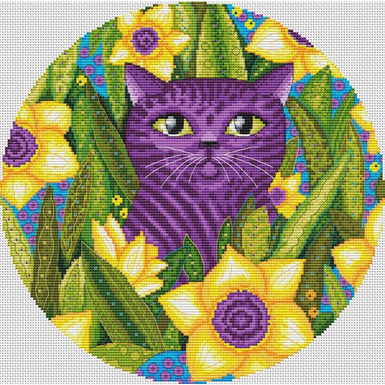 Набір для вишивання хрестом Котоманія. Смугастик Ksenya project 10-001 - 2 Набір для вишивання хрестом Котоманія. Смугастик Ksenya project 10-001 - 2