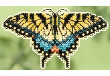 вышивка гладью MH185104 Желтая бабочка. Набор для вышивки в смешанной технике Mill Hill
