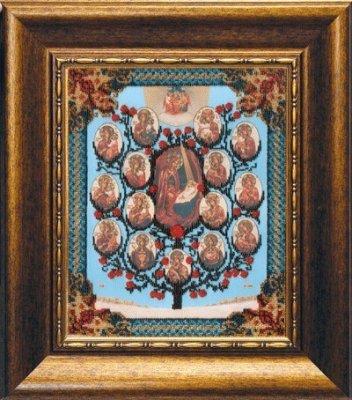 Б-1086 Икона Божьей Матери Древо Пресвятой Богородицы Набор для вышивки бисером - 1