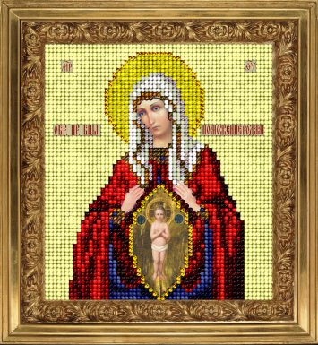 Набор для вышивания бисером Икона Божья Матерь В родах помощница. Размер - 18 х 26 см. 1,112 руб.