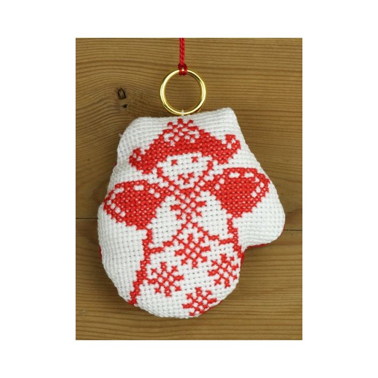 01-6258 Рукавичка з ангелом. Набір для вишивання хрестом PERMIN - 1