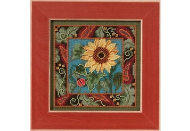 вишивка гладдю MH143201 Соняшник. Набір для вишивки в змішаній техніці Mill Hill