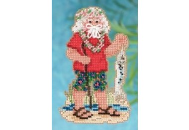вышивка гладью MH202302 Таитянский Санта. Набор для вышивки в смешанной технике Mill Hill