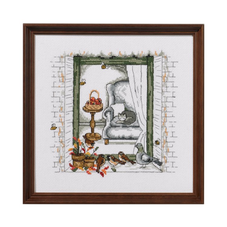 92-9177 Осіннє вікно (Fall Window. Набір для вишивання хрестом PERMIN - 1 92-9177 Осіннє вікно (Fall Window. Набір для вишивання хрестом PERMIN - 1