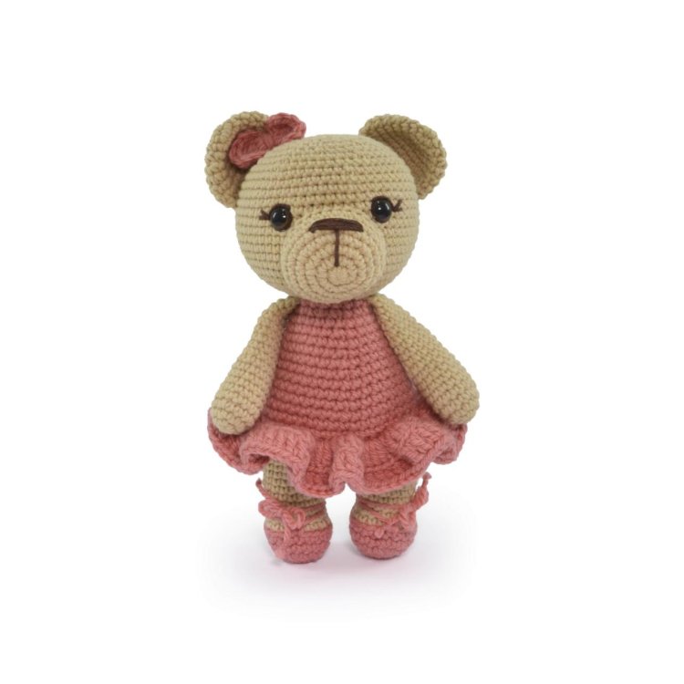 1 AMIGURUMI KIT - CUDDLY TEDDY BEARS Ballerina Elise. Набор для вязания игрушки - 2