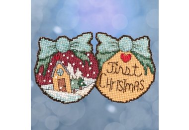 вышивка гладью ST181716 Первое Рождество. Набор для вышивки в смешанной технике Mill Hill