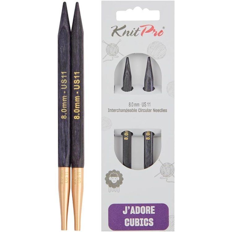 19118 Змінні спиці 13 см J'adore Cubics 8.00мм KnitPro - 1 19118 Змінні спиці 13 см J'adore Cubics 8.00мм KnitPro - 1